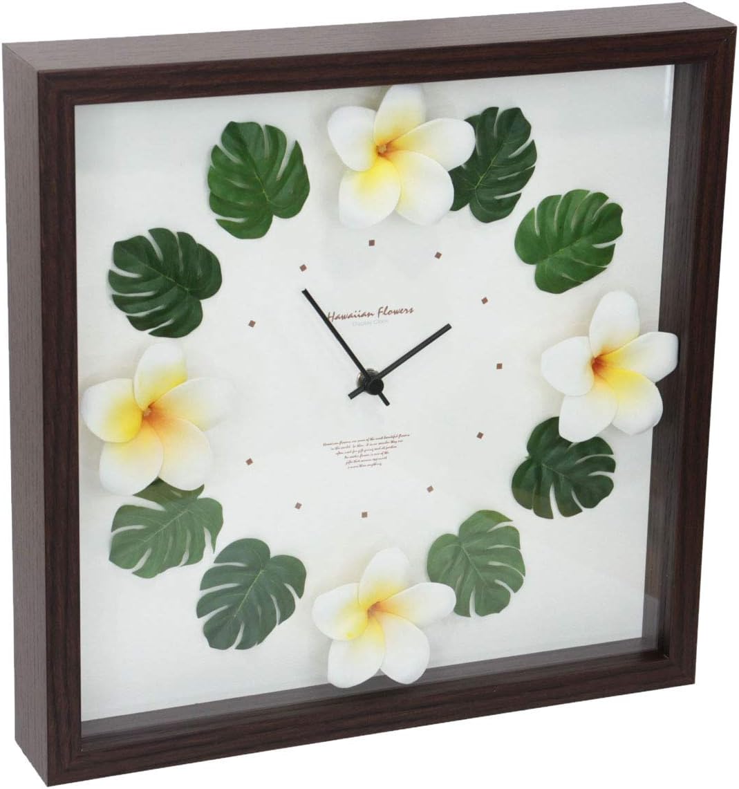 ポイント10倍】 ○o ホヌ プルメリア ハワイアンクロック インテリア